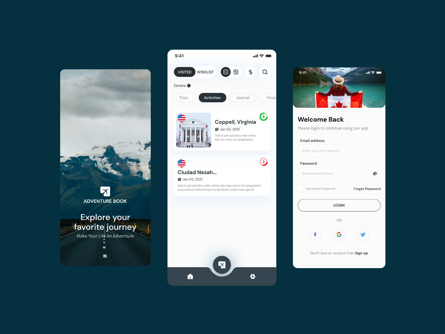 Travel Log project preview
